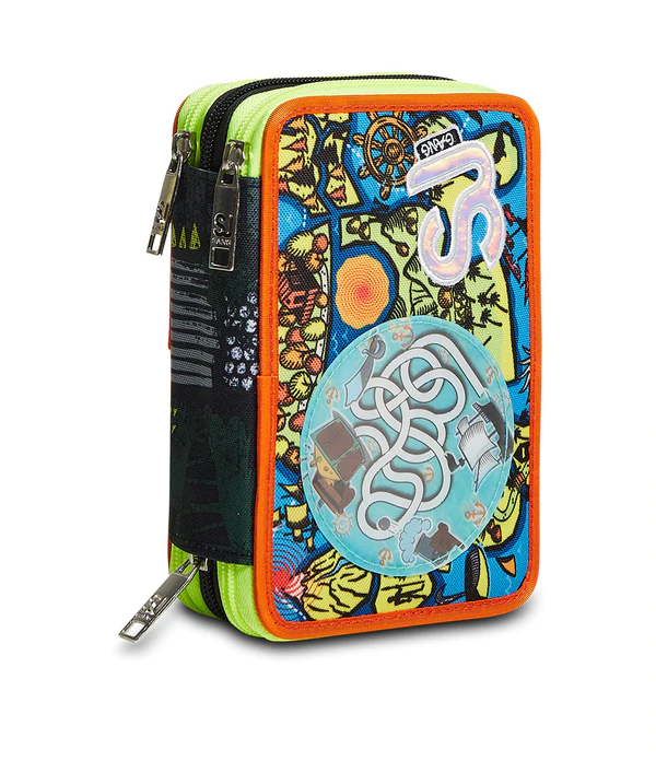Astuccio Scuola 3 ZIP SJ Gang - Sea Pirate Boy -